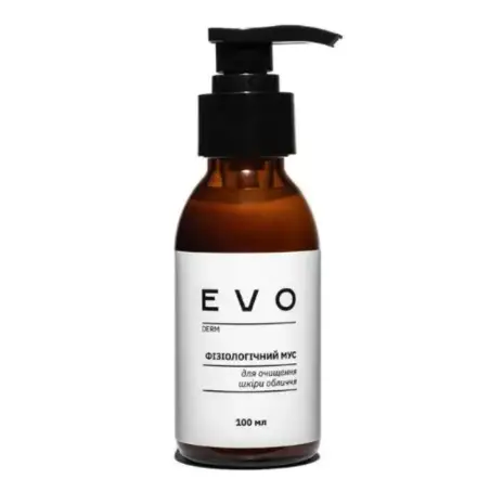 Физиологический мусс для очищения кожи лица EVO derm, 100 мл