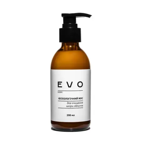 Физиологический мусс для очищения кожи лица EVO derm, 200 мл