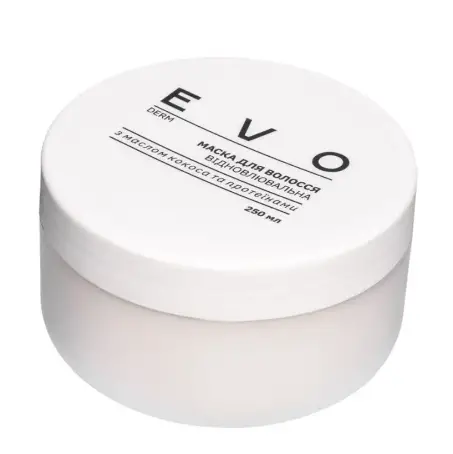 Маска для волос возобновляемая с маслом кокоса и протеинами EVO derm, 250 мл