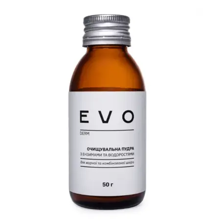 Пудра для очистки лица с энзимами и водорослями EVO derm, 50 г