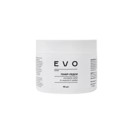 Тонер-педсы для контроля акне и жирности кожи EVO derm, 90 шт