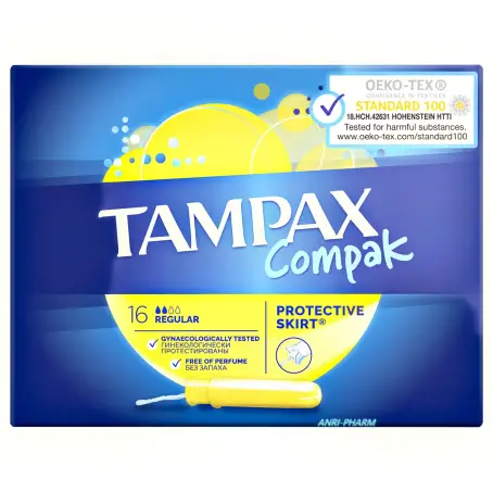 ТАМПОНЫ TAMPAX N16 compak regular