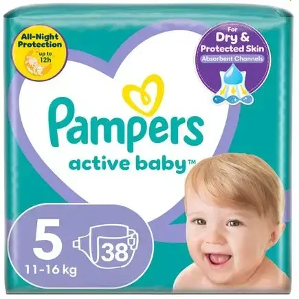 Подгузники Pampers Active Baby размер 5 (11-16 кг), 38 шт