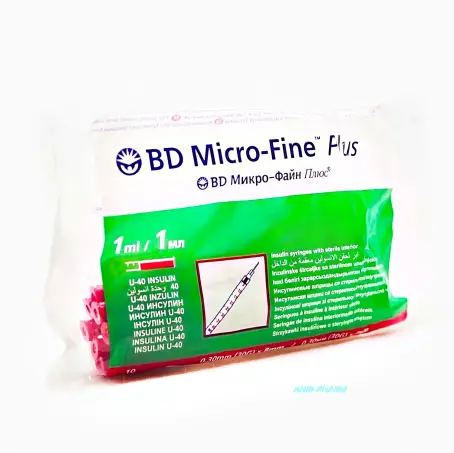 ШПРИЦ 1 мл ИНСУЛ U-40 BD MICRO-FINE PLUS