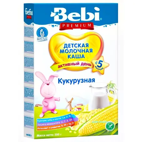 КАША МОЛОЧН. BEBI PREMIUM кукуруз. с 5 мес. 200 г