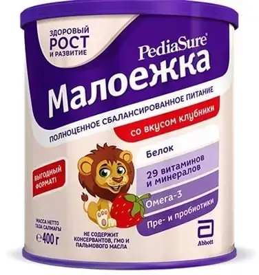 СУМІШ СУХ. PEDIASURE МАЛОЇЖКА зі смаком полуниці 400 г