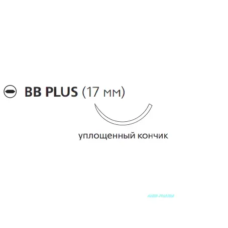 VICRYL 4/0 45 см голка 17 мм кол. 3/8 фіолет. W9074