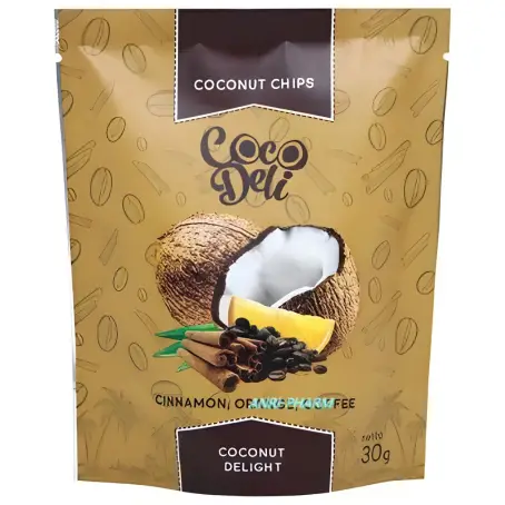 ЧІПСИ COCO DELI КОКОСОВІ з апельсином, корицею, кавою 30 г