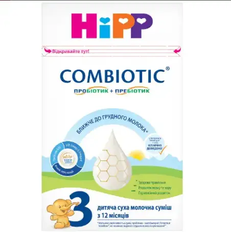 Смесь сухая молочная HiPP Combiotic 3, для детей с 12 месяцев, 500 г