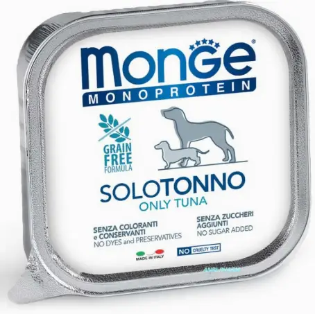 КОРМ ДЛЯ СОБАК MONGE DOG SOLO 100% тунeць 150 г