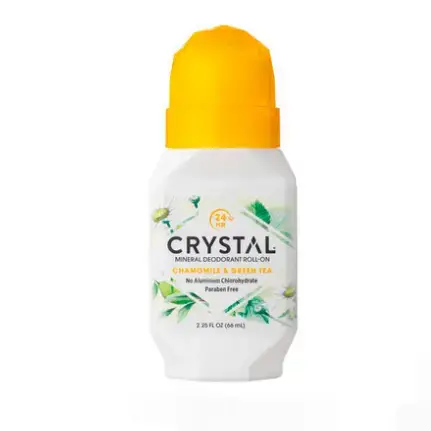 Шариковый дезодорант с ромашкой и зеленым чаем Crystal Essence Chamomile & Green Tea без алюминия, 66 мл