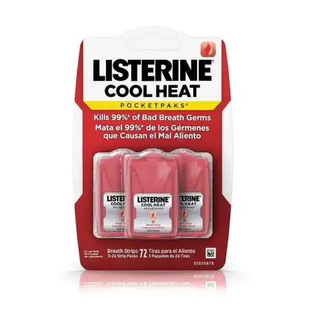 Полоски с корицей Listerine Cool Heat Pocketpaks 72 шт
