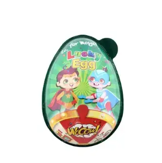 Яйцо пластиковое Wooow Lucky Egg с конфетами и сюрпризом для мальчика, 80 г