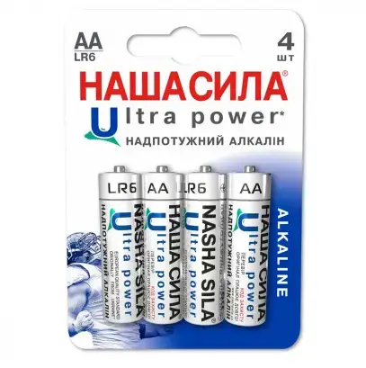 Батарейки щелочные Наша Сила LR6 Ultra Power 4 шт