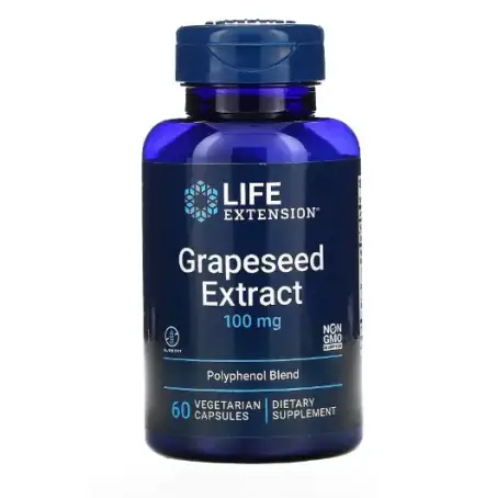 Екстракт виноградних кісточок, Grapeseed Extract, Life Extension, 100 мг, 60 капсул