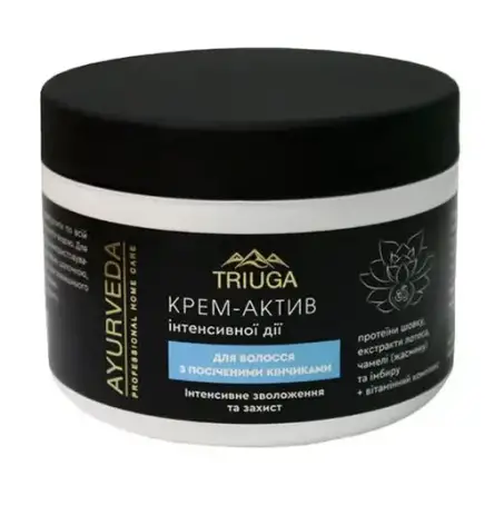 Крем-актив для волос с секущимися кончиками Triuga Ayurveda Professional Home Care Интенсивное увлажнение и защита, 300 мл