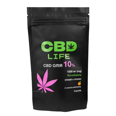 CBD МАСЛО 10% со вкусом апельсина ТМ CBD life, пероральный спрей 10 мл