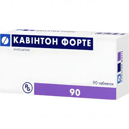 Кавінтон форте таблетки 10 мг №90