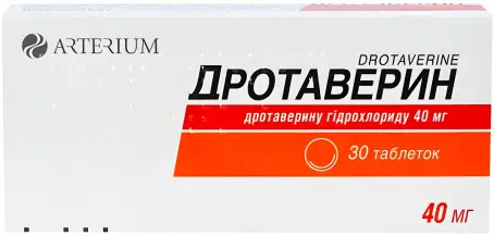 Дротаверин таблетки по 40 мг, 30 шт. - Артериум