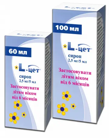 L-цет сироп от аллергии по 2,5 мг/5 мл, 60 мл