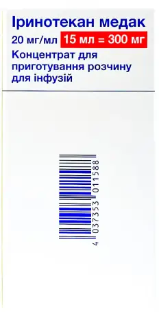 Иринотекан Медак 300 мг 15 мл концентрат