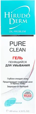 Hirudo Derm, PURE CLEAN пінний гель для вмивання із серії Oil Problem 180 мл