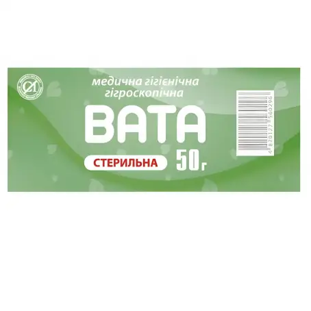 Вата Экобинт стерильная ролик, 50 г