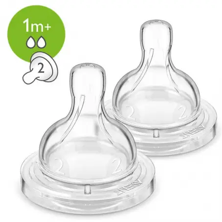 Соска силиконовая Philips Avent Standart SCF632/27, 2 отверстия, от 1 месяца, 2 шт