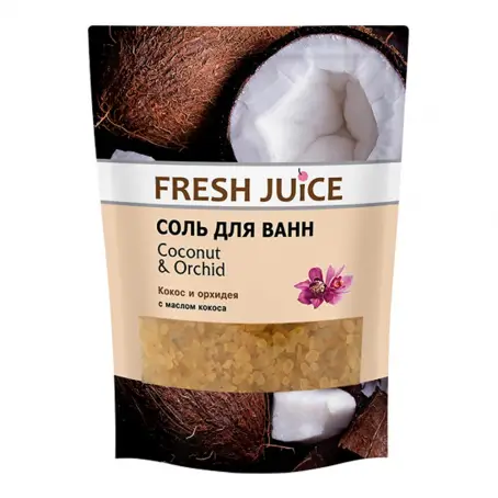 FRESH JUICE СОЛЬ ДЛЯ ВАНН КОКОС И ОРХИДЕЯ 500 г дой-пак