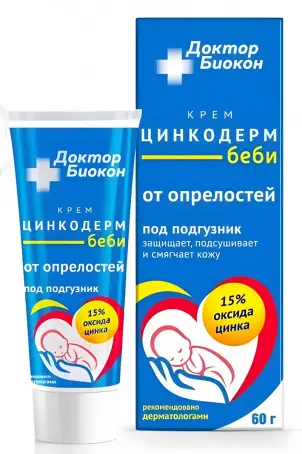 Цинкодерм Бебі крем від попрілостей, 60 г - Лікар Біокон