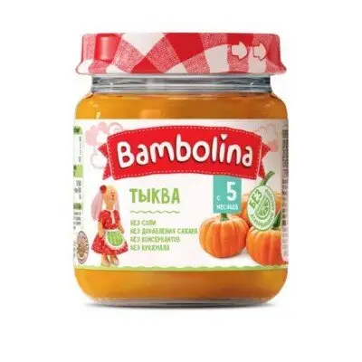 ПЮРЕ BAMBOLINA ТЫКВА 100 Г