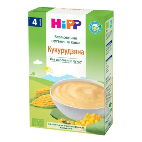 Каша безмолочная HiPP органическая безглютеновая Кукурузная, с 4 месяцев, 200 г