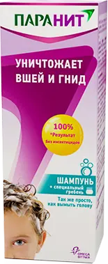 Параникс шампунь для лечения педикулеза с гребешком, 200 мл