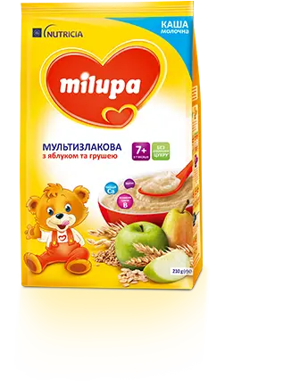 КАША МОЛОЧН. MILUPA мультизлак. с яблоком и грушей с 7 мес. 210 г