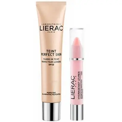 НАБІР LIERAC ФЛЮЇД TEINT PERFECT SKIN 01 30 мл+Б/М ДЛЯ ГУБ HYDRAGENIST 3 г рож.