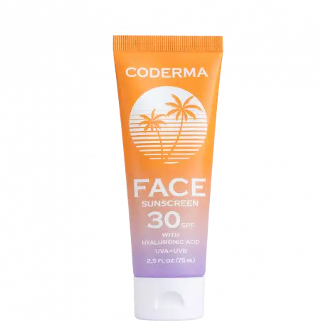 Крем для лица солнцезащитный с гилауроновой кислотой SPF 30 CODERMA, 75 мл.