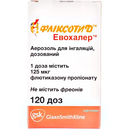 Фликсотид Эвохалер аэрозоль для ингаляций дозированный 125 мкг/доза баллон 120 доз №1