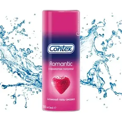 CONTEX Romantic Интимный гель-смазка с ароматом клубники, 30 мл