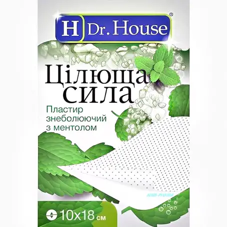 ЛЕЙКОПЛ "H Dr. House" ОБЕЗБОЛИВАЮЩИЙ с ментолом 10х18 см N1 целеб. сила