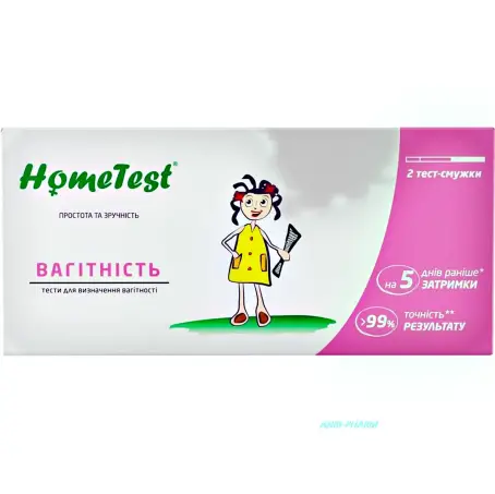 ТЕСТ Д/В ВАГІТН. HOMETEST 2,5 мм тест-смужка