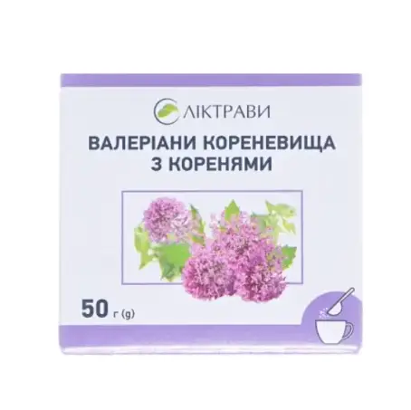 Валеріани кореневища з коренями по 50 г у пач. з внут. пак.