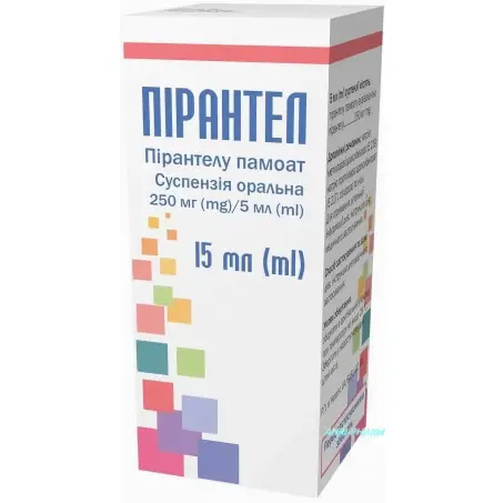 ПИРАНТЕЛ 250 мг/5 мл 15 мл сусп. фл.