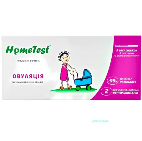 ТЕСТ ДЛЯ О ОВУЛ. HOMETEST №5+1 тест-полоска (Atlas Link (Beijing) Technology/031991)