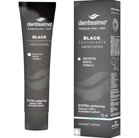 ЗУБ ПАСТА Dentissimo Extra Whitening Black 75 мл