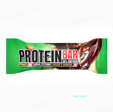 БАТОНЧИК PROTEIN BAR 36% Протеїна Арахіс-карамель 40 г