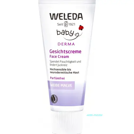 Крем детский для лица Weleda Baby Derma Weisse Malve Алтей для гиперчувствительной кожи, 50 мл