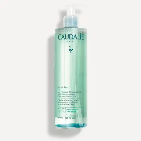 Мицеллярная вода Caudalie Vinoclean для снятия макияжа с лица и глаз, 400 мл