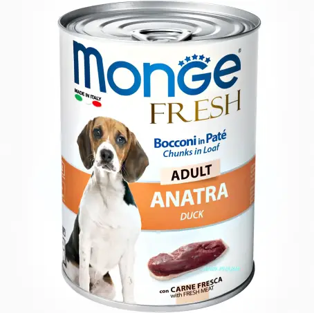 КОРМ ДЛЯ СОБАК MONGE DOG FRESH качка 0,4 кг