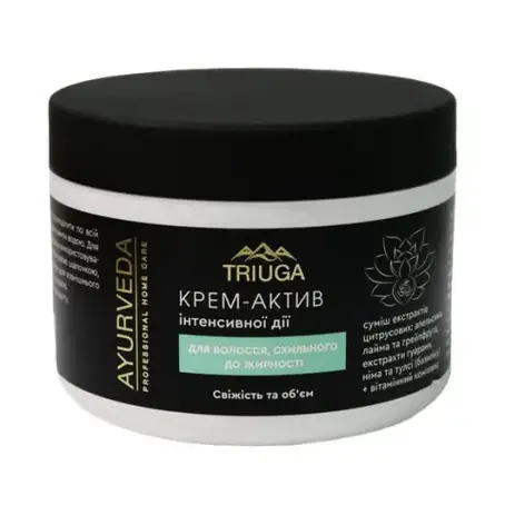 Крем-актив для волос, склонных к жирности Triuga Ayurveda Professional Home Care Свежесть и объем, 300 мл