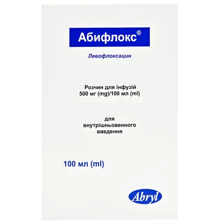 Абифлокс раствор для инфузий 500 мг/100 мл флакон 100 мл №1